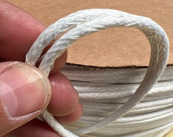 4/32” Double Welt Cord White Braided Upholstery Piping