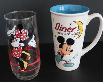 Vintage Disney Glass and Mug Collectable
