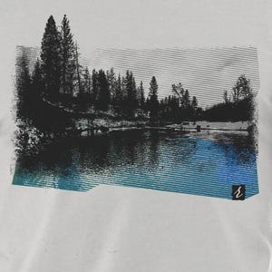 Winter Forest  Graphic Adventure T-shirt | Cross country skiing | Backcountry trekking shirt | rugged outdoor apparel by Abstract River