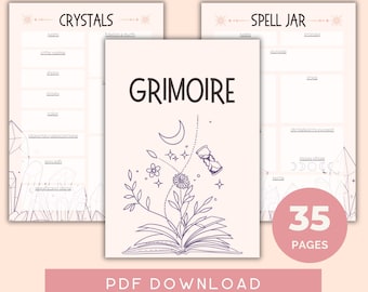 Blank Grimoire Journal: Spell Book of Shadows Template (PDF Download)