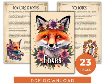 Fox Grimoire Pages: Symbolism, Spells & Rituals (Instant Download)
