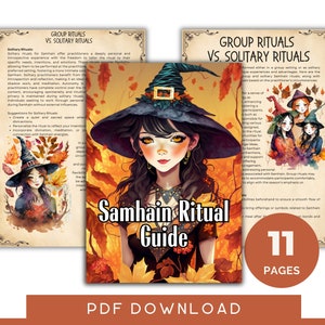 Samhain Ritual Guide for your Grimoire Book of Shadows BOS Pages - Instant Download