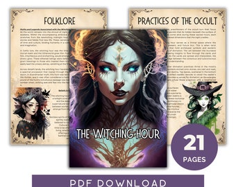Witching Hour Book of Shadows Pages: Grimoire BOS (Digital Download)