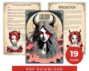 Lilith's Enchanted Grimoire: Book of Shadows-pagina's (digitale download)