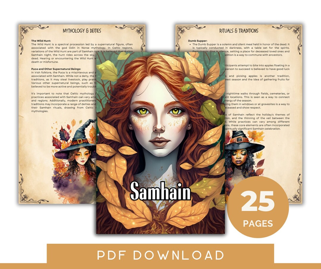 Samhain Grimoire Pages: Pagan Rituals, Wheel of the Year (printable PDF ...