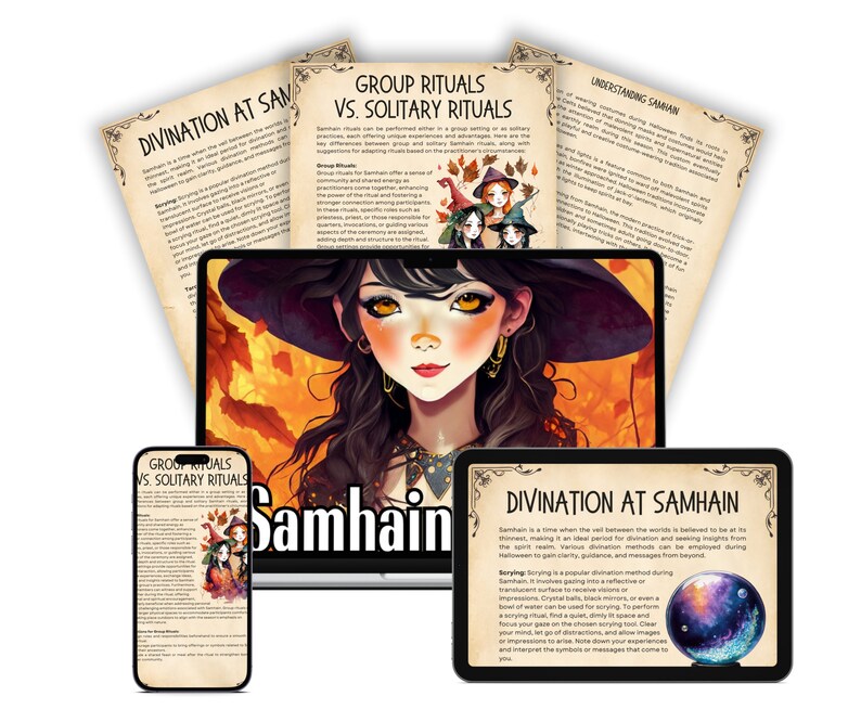Samhain Ritual Guide for Your Grimoire Book of Shadows BOS Pages ...