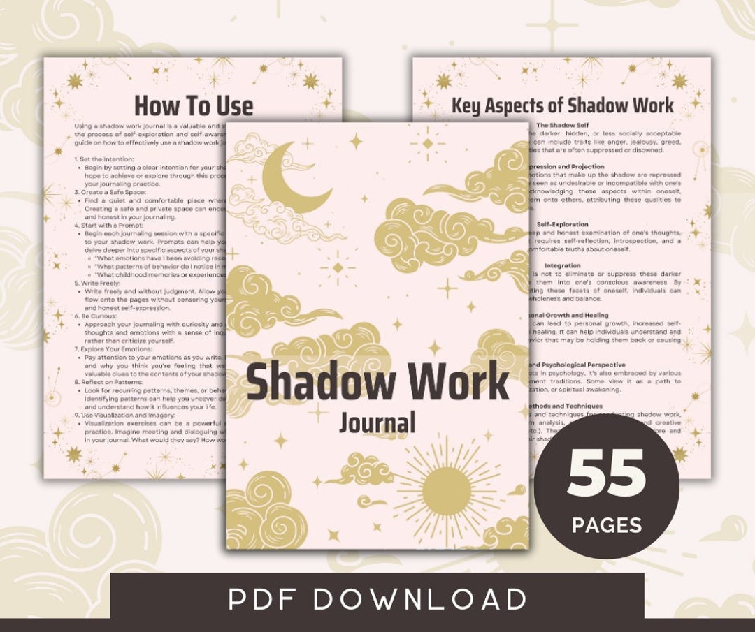 Shadow Journal.pdf Shadow Work Journal: Inner Child Healing, Anxiety Relief (PDF) - Etsy