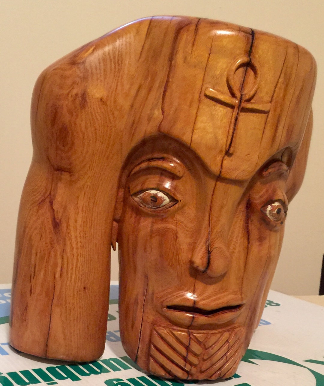 Wooden Ancient Egyptian Farrow Bust Etsy