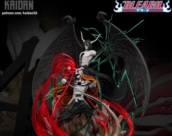 Ichigo contre Ulquiorra - Eau de Javel. Impression 3D en résine. Kit garage - à colorier et à assembler