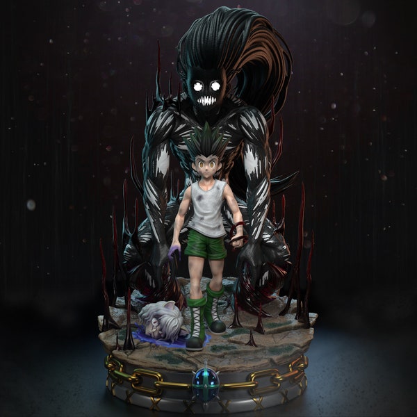 Gon Freecss – Hunter x Hunter. 3D-Druck in Harz. Garagenbausatz – zum Ausmalen und Zusammenbauen