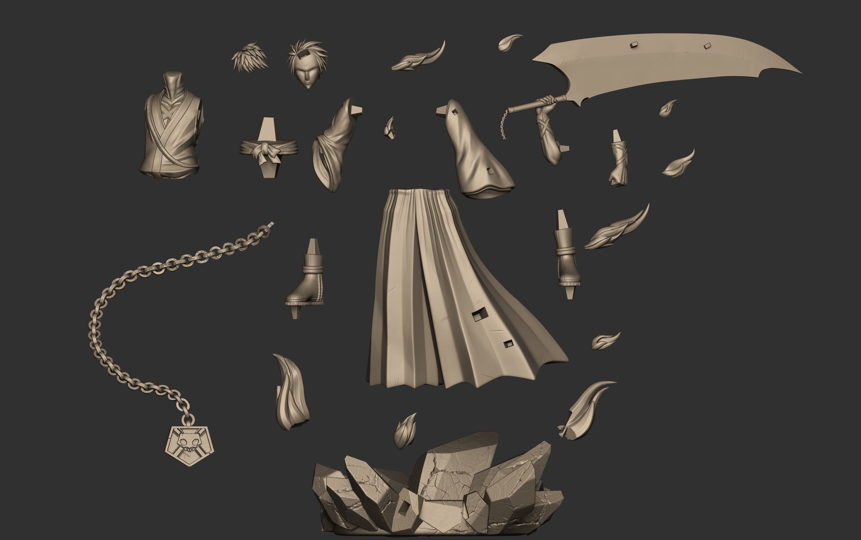 Kurosaki Ichigo Bleach. 3D Printing in Resin. Garage Kit Etsy