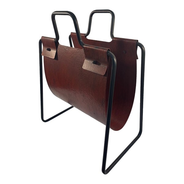 Leather Magazine Rack - Etsy
