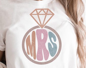 Mrs Png, Mrs Retro Png, Mrs Sublimation Designs, Wedding Png, Bridal Party Shirt Png, Bridal Party Graphics, Bridal Png, Bride to Be