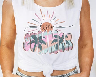 Hello Summer png, Hello Summer Sublimation downloads, Retro png designs, Retro Sublimation, Summer png, Hippie PNG, Boho PNG, Distressed Png