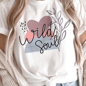 Wilde Seele Png, Hippie Boho Sublimation PNG, modernes abstraktes Sublimationsdesign, Boho Retro Grafik, Hippie Boho Design Distressed PNG
