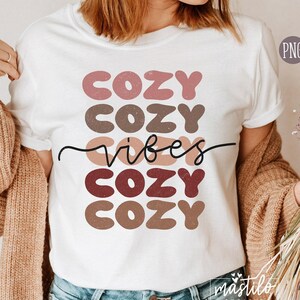 Cozy Vibes Retro Png, Fall Boho Sublimation Designs, Retro Fall Png, Autumn PNG, Fall Png Designs, Hippie Boho Retro Autumn Tshirt Png