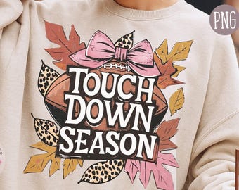 Touch down Season PNG, Football Season Retro Football Png, Funny Football Mom Png, Game Day Touch Down Football Retro Sublimation Png