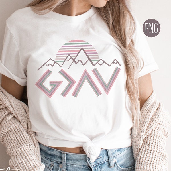 God Is Greater Than Ups and Downs, God Is Greater than the Highs and Lows Png, PNG Files For Sublimation, Christian Png, Retro Sublimation