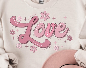 Retro Valentines Png, Retro Love Shirt Png, Valentines Sublimation Designs, Valentines Day Png, Groovy Png, T-Shirt Design Sublimations DTF