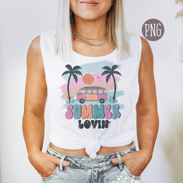 Summer Lovin png, Summer Sublimation downloads, Retro png designs, Retro Sublimation, Summer png, Hippie PNG, Boho PNG, Distressed Retro Png