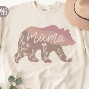 Mama Bear Png, Boho Sublimation Design, Boho Png, Mom Life, Vintage PNG, Sublimation Design Download, Sublimation designs, Groovy Mama Png