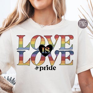 Love is Love Heart Pride Design, LGBTQ Pride PNG, LGBTQ-shirt, digitale download, Pride Sublimation png-ontwerp