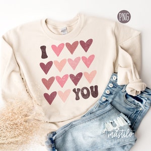 I Love You PNG, Valentines Png Designs, Retro Png, Groovy Png, Valentine's Sublimation, Love PNG, Love T-Shirt Design Sublimations, Trendy
