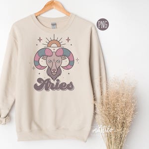 Sterrenbeeld Ram, retrosublimaties, sterrenbeeld png, sterrenbeeld png, astrologie png, ram png, retro sublimatieontwerp, mystiek, shirtontwerp