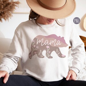 Mama Bear png, boho-sublimatieontwerp, boho-png, Mom Life, vintage png, sublimatieontwerp downloaden, sublimatieontwerpen, Groovy Mama png afbeelding 3