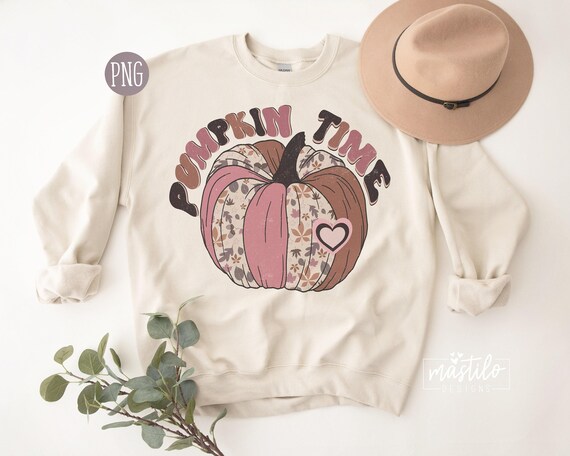 Boho Pumpkin Png, Fall Sublimation Digital Design Download, Pumpkin Png, Fall Leaves png, Pumpkin Season Png, fall girl png designs, Retro