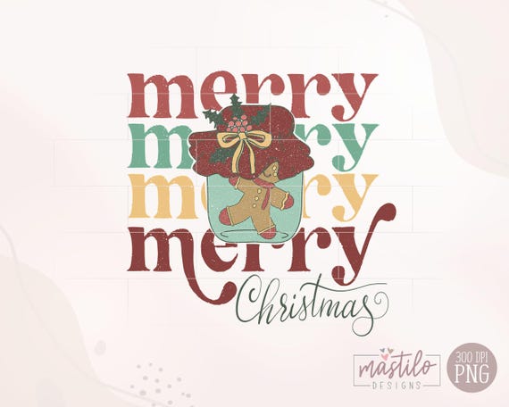 Christmas Sublimation Designs, Merry Christmas Png, Retro Christmas Png, Christmas Png for Sublimation, Trendy PNG Design, Retro Christmas