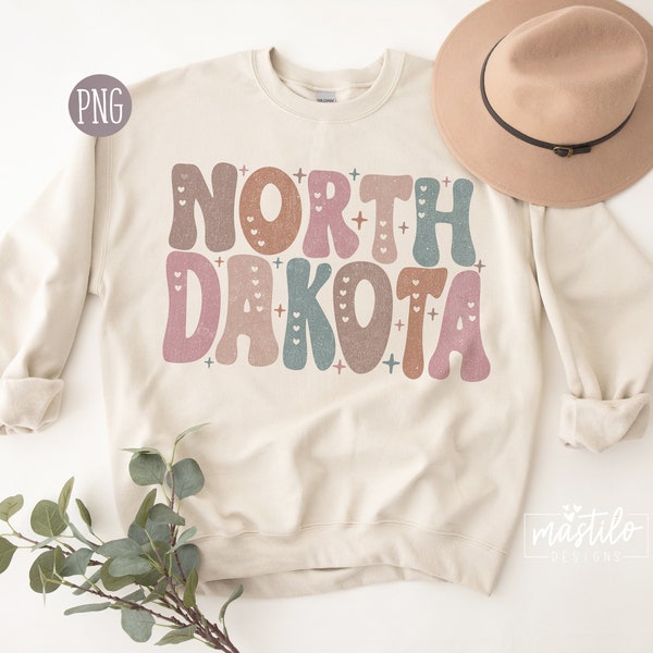 North Dakota Png, North Dakota State png, North Dakota Word Png, North Dakota Clipart, Sublimation designs, North Dakota Sublimation Design