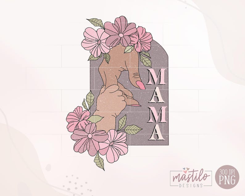 Vintage Mama Graphic, Retro Mama sublimation Design, Retro Mama PNG, Mom Sublimation, Sublimation Printable, Mama Boho Design, Mama Mini Png image 2