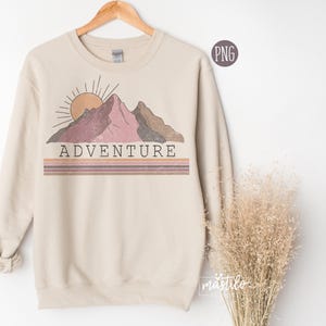 Vintage avontuur png, avontuur sublimatie ontwerp, retro png, vintage sublimatie, hippiesublimatie, digitale download, vakantie png afbeelding 3