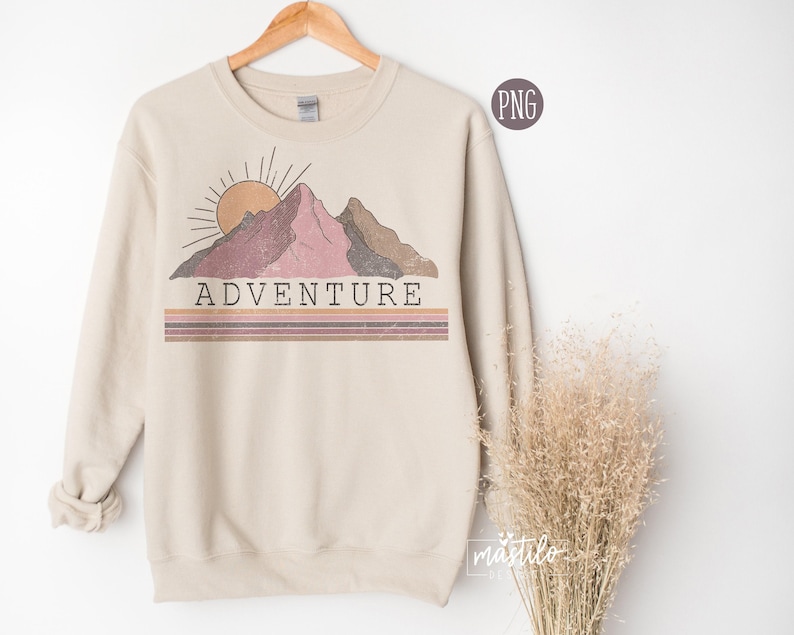 Vintage avontuur png, avontuur sublimatie ontwerp, retro png, vintage sublimatie, hippiesublimatie, digitale download, vakantie png afbeelding 3