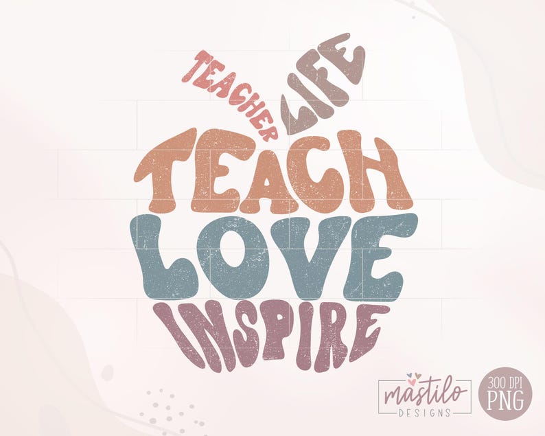 Disegni di sublimazione per insegnanti, Insegnante retrò PNG, Insegnare amore ispirare PNG, Disegni di insegnanti PNG, Vita dell'insegnante PNG, Maglietta retrò PNG, Scuola PNG immagine 2