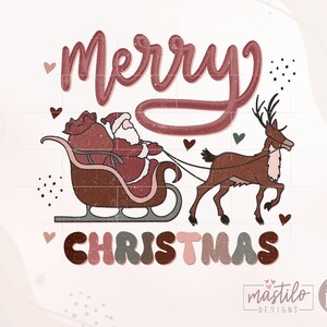 Feliz Natal Png, Desenhos De Sublimação De Natal, Camisa De Natal Png, Chrismtas Png Para Sublimação, Design PNG Moderno, Natal Retro imagem 2
