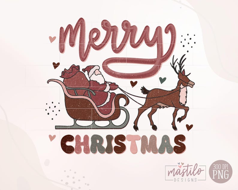 Feliz Natal Png, Desenhos De Sublimação De Natal, Camisa De Natal Png, Chrismtas Png Para Sublimação, Design PNG Moderno, Natal Retro imagem 2