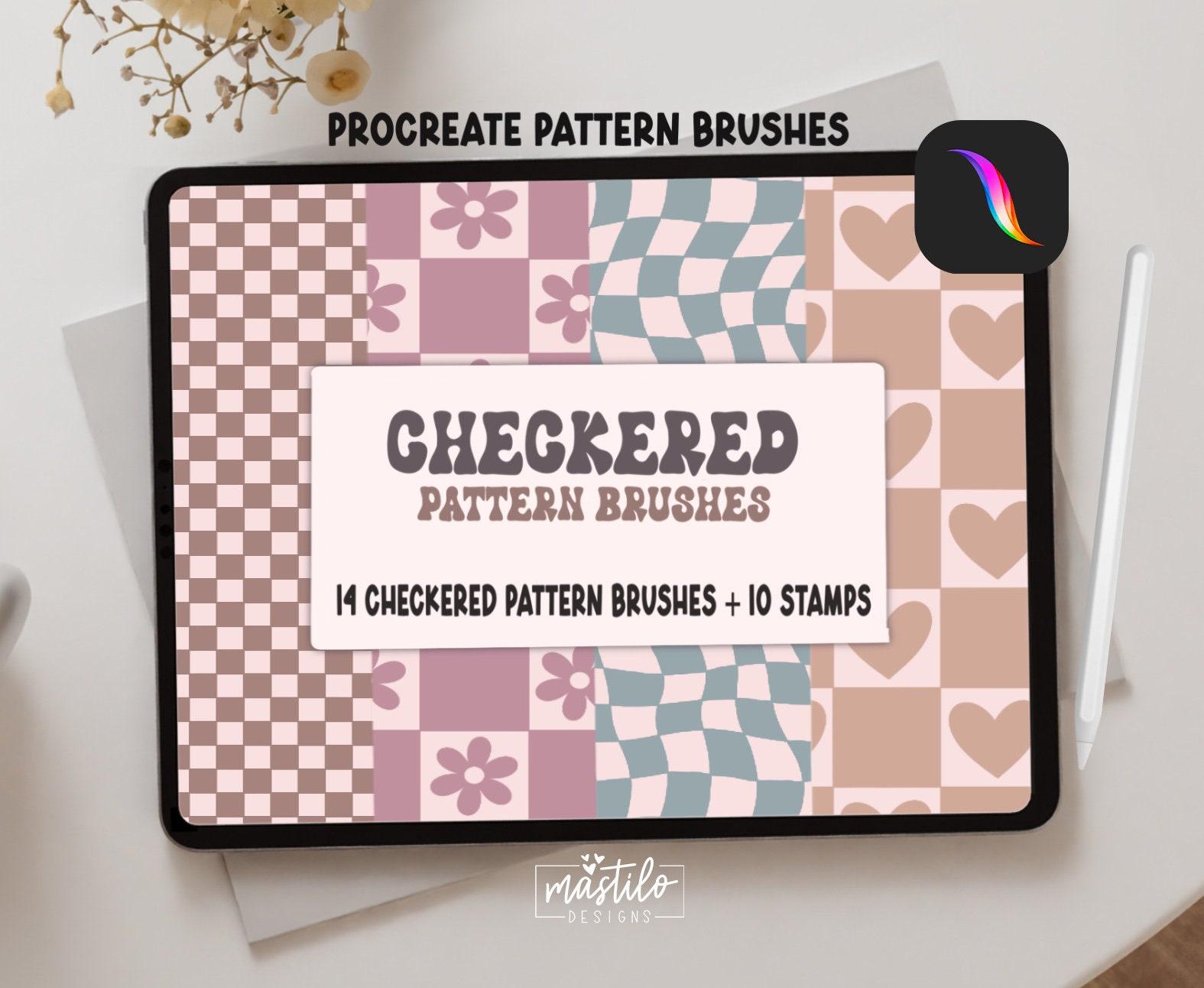 Checkered Procreate Brushes & Stamps, Checker Brush Set, Procreate ...