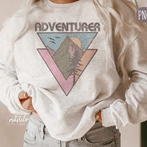 Adventure Png, Adventure Sublimation Design, Retro Png, Vintage Sublimation, Hippie Sublimation, Digital Download, Vacation PNG, Distressed image 4