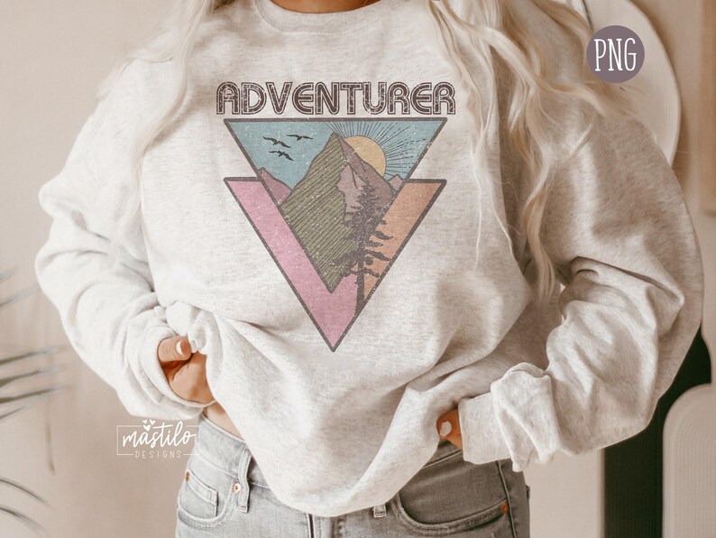 Adventure Png, Adventure Sublimation Design, Retro Png, Vintage Sublimation, Hippie Sublimation, Digital Download, Vacation PNG, Distressed image 4