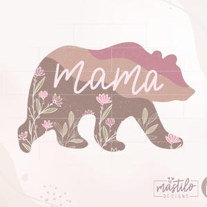 Mama Bear png, boho-sublimatieontwerp, boho-png, Mom Life, vintage png, sublimatieontwerp downloaden, sublimatieontwerpen, Groovy Mama png afbeelding 2