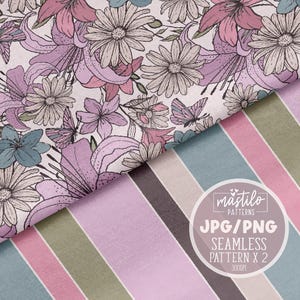 Naadloze bloemmotief, wilde bloemen png, boho naadloos digitaal ontwerp, hoofdbestand en coördinaat, stoffenpatroon, behang boho, romantisch