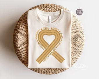 Bewusstsein, gelbes Band, Goldband, Krebsbewusstsein Png, Bewusstseinssublimation, Hoffnung auf Heilung, Retro Sublimationsdesigns, Retro Png