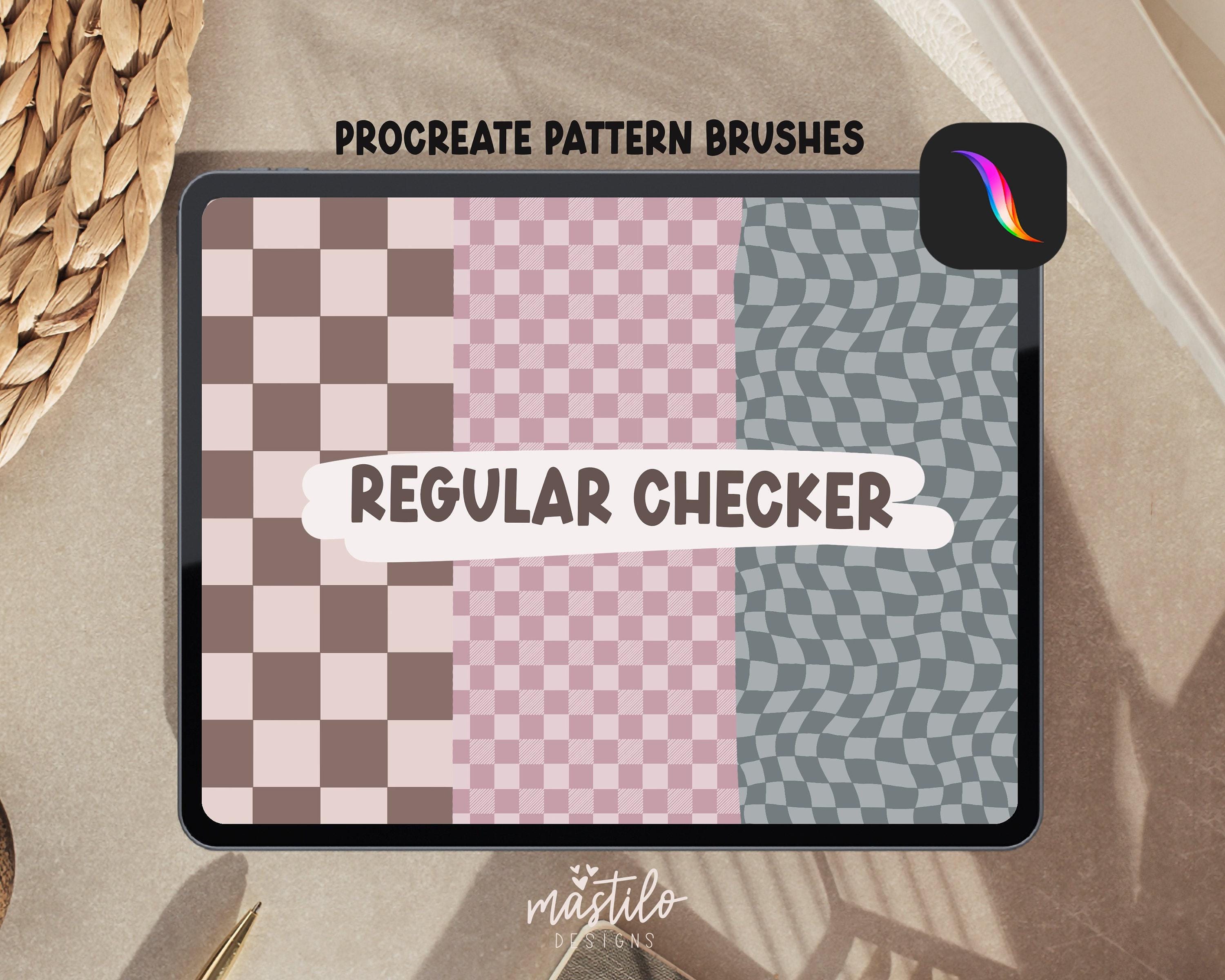 Checkered Procreate Brushes & Stamps, Checker Brush Set, Procreate ...