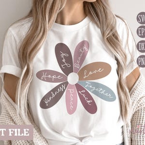 Gänseblümchen Blume SVG, Affirmation SVG, Boho SVG-Entwürfe, Boho Schnittdatei, Inspirational SVG-Designs, Retro SVG-Schnittdatei, Retro svg, Boho-Svg-Datei