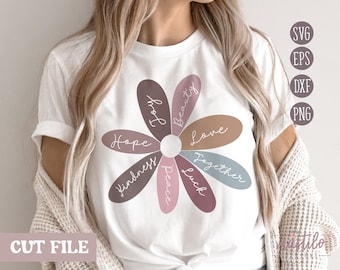 Daisy Flower SVG, Affirmation Svg, Boho Svg designs, Boho Cut File, Inspirational SVG Designs, Retro Svg cut file, Retro svg, Boho svg