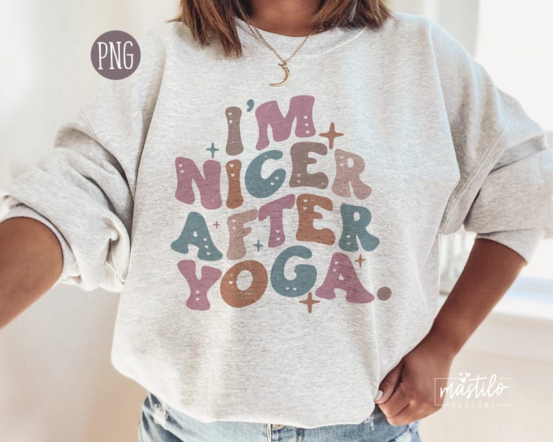 Yoga Png, I'm Nicer After Yoga PNG, Yoga Sublimation designs, Yoga teacher Png Designs, Boho png designs, Boho Sublimation, Boho PNG image 3