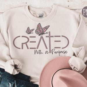 Created With a Purpose Png, Christian Retro Png, PNG Files For Sublimation, Christian Png, Retro Sublimations, Faith Png, Bible Verse Png