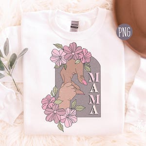 Vintage Mama Graphic, Retro Mama sublimation Design, Retro Mama PNG, Mom Sublimation, Sublimation Printable, Mama Boho Design, Mama Mini Png image 1